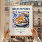 Croque-monsieur – French Dish, Bistro Print, styled in a charming Paris street view