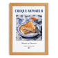 Croque-monsieur – French Dish, Bistro Print, set in oak frame