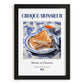 Croque-monsieur – French Dish, Bistro Print, in sleek black frame