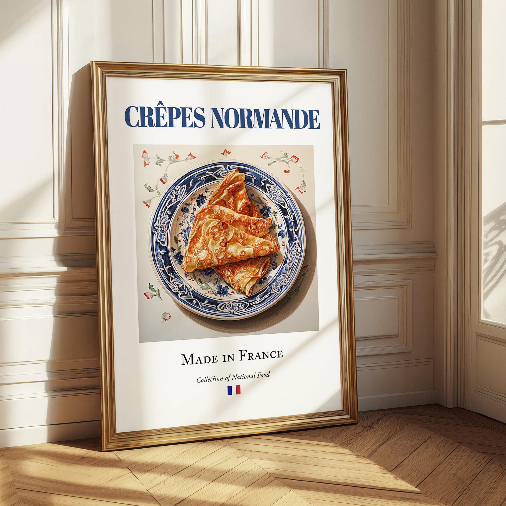 Crêpes Normande – French Dessert Dish, Tavern Poster