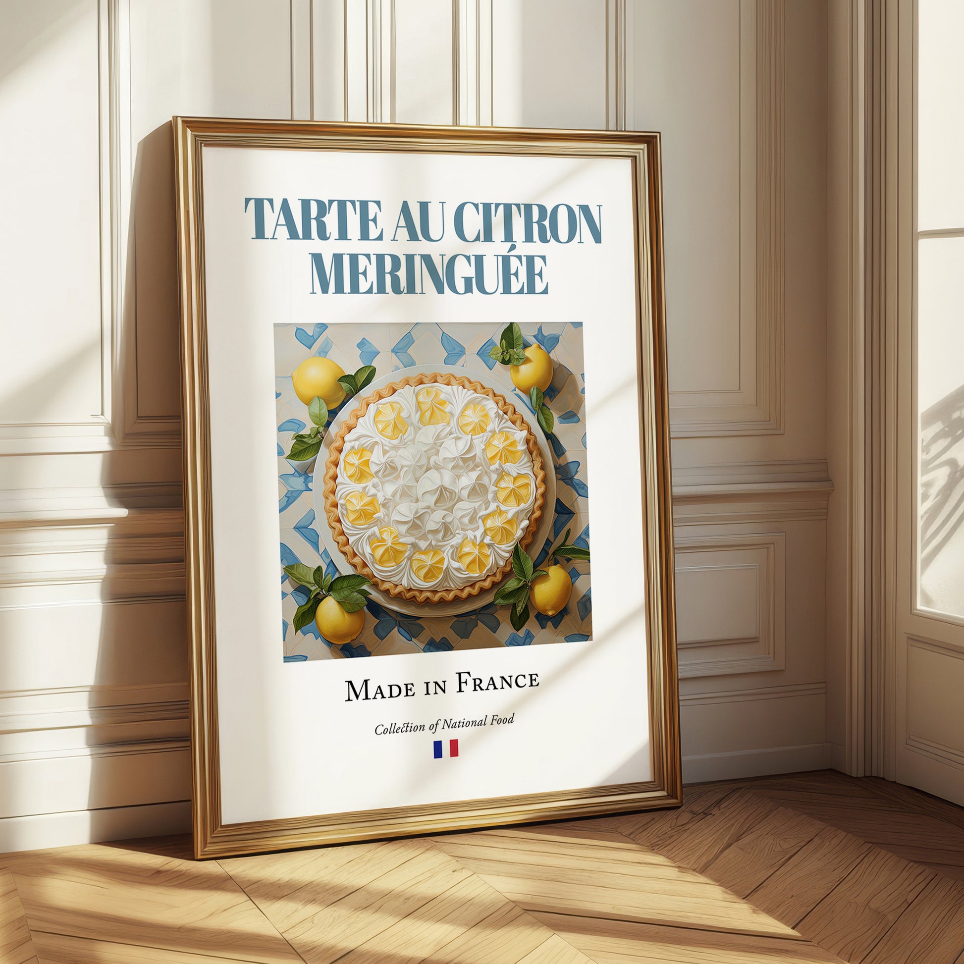 Lemon Meringue Pie – French Dessert Dish, Restaurant Poster