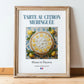Lemon Meringue Pie – French Dessert Dish, Restaurant Poster, in wooden frame leaning on the floor
