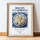 Meringue Cookies – French Dessert Dish, Tavern Art, in wooden frame leaning on the floor