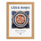 Gâteau Basque – French Dessert Dish, Bistro Poster, set in oak frame