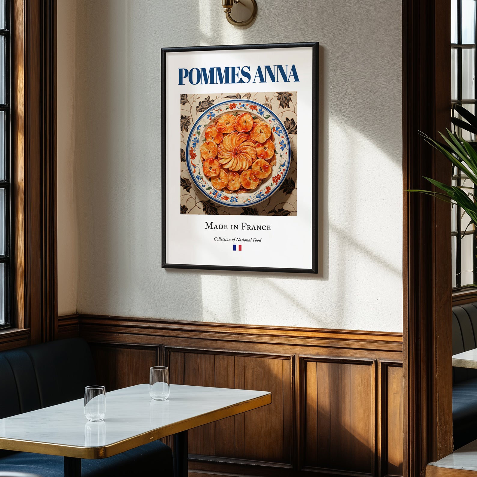 Pommes Anna – French Dish, Café Wall Decor, clean layout with no caption
