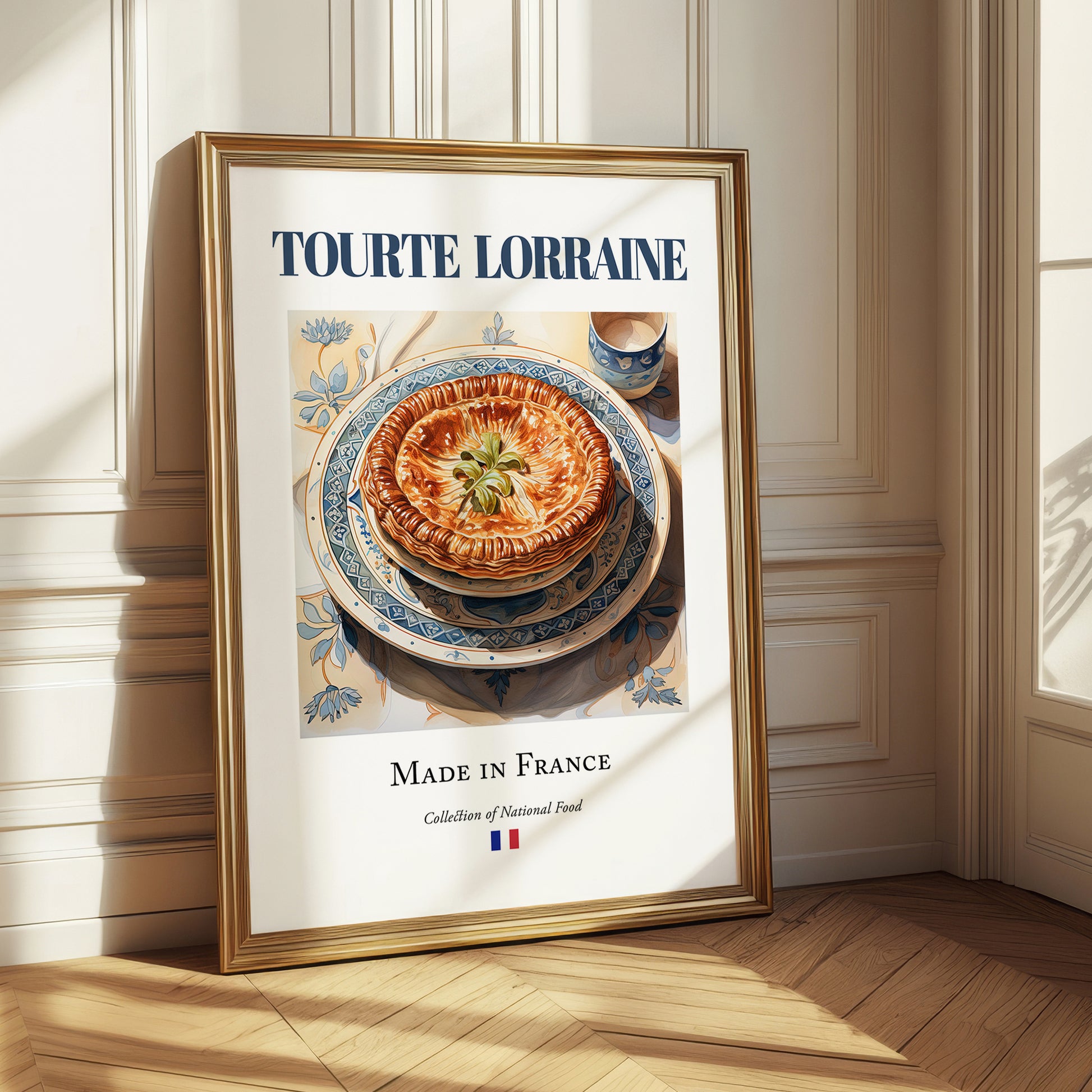 Tourte Lorraine – French Dish, Bistro Wall Decor