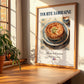 Tourte Lorraine – French Dish, Bistro Wall Decor, no-text version framed in wood