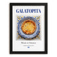 Galatopita – Greek Dish, Food Bar Poster, in sleek black frame