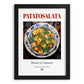 Patatosalata – Greek Salad Dish, Tavern Wall Art, in sleek black frame