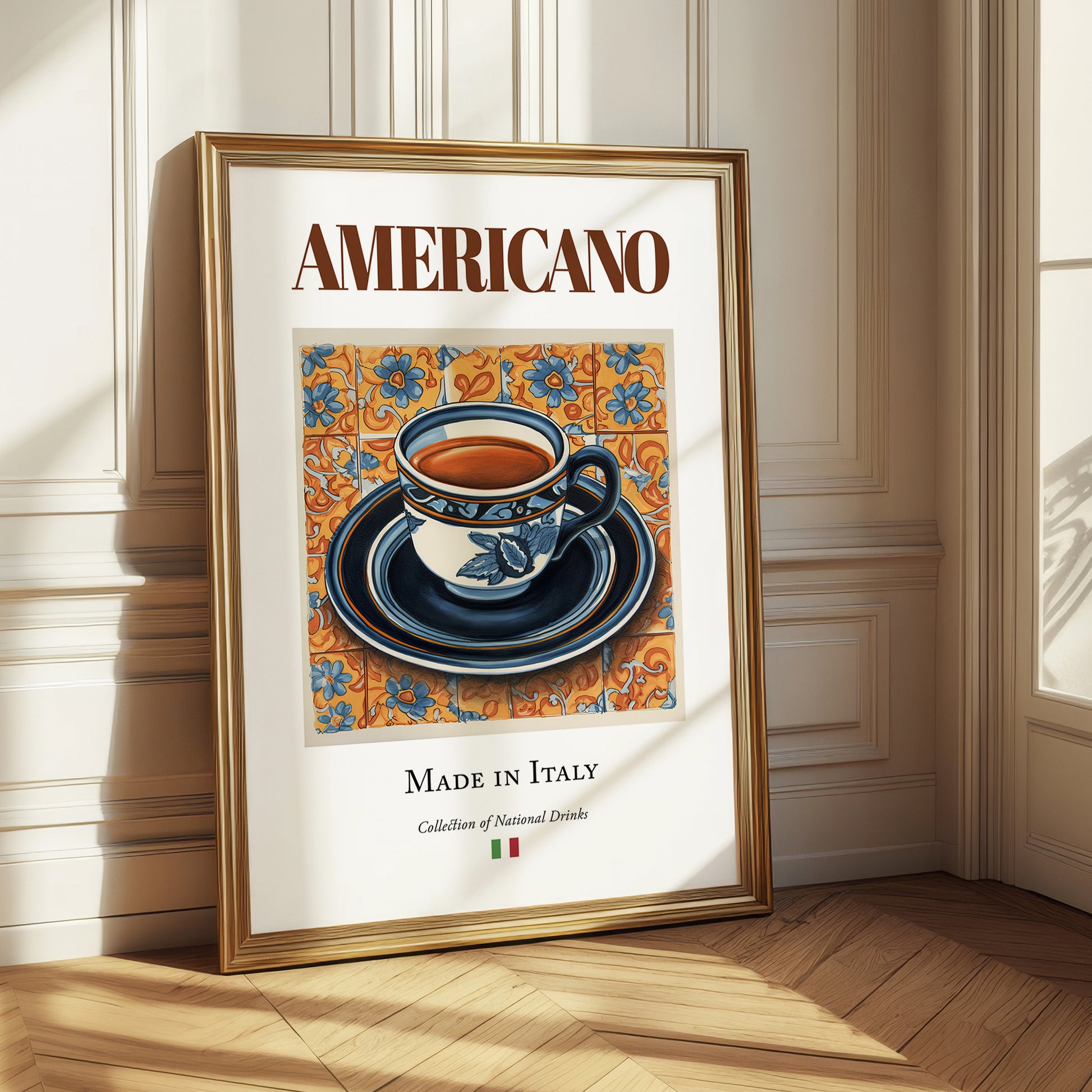 Americano – Italian Coffee, Street Café Illustration
