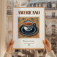Americano – Italian Coffee, Street Café Illustration, styled in a charming Paris street view