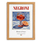 Negroni – Italian Cocktail Drink, Cocktail Lounge Poster, set in oak frame