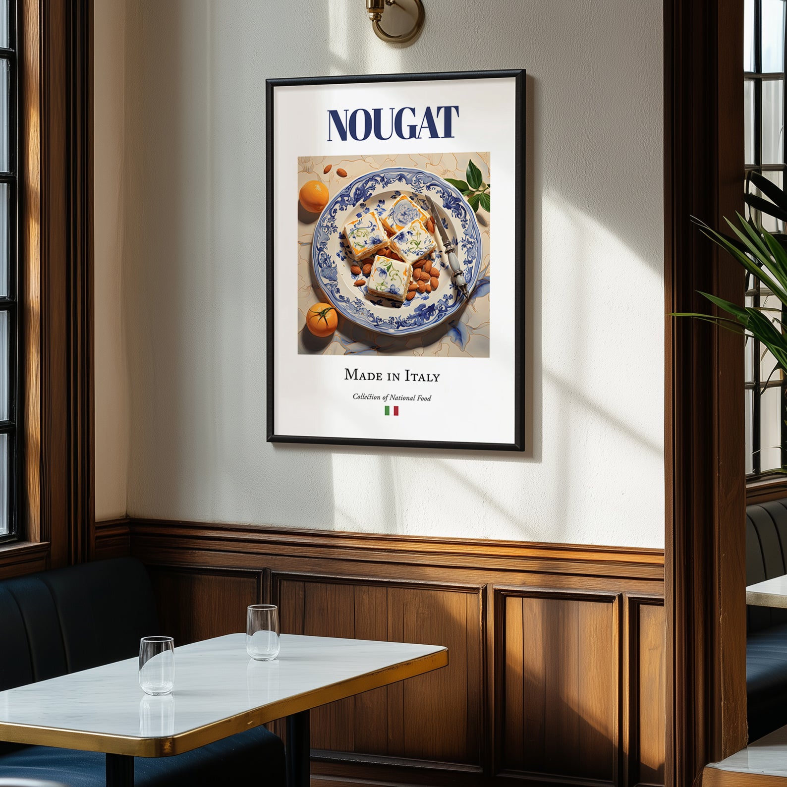 Nougat – Italian Dessert Dish, Restaurant Print, clean layout with no caption
