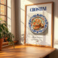 Crostini – Italian Dish, Café Poster, no-text version framed in wood