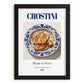 Crostini – Italian Dish, Café Poster, in sleek black frame