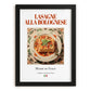 Lasagne alla Bolognese – Italian Dish, Fine Dining Restaurant Art, in sleek black frame