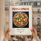 Pizza Caprese – Italian Pizza, Restaurant Illustration, styled in a charming Paris street view