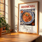Amatriciana – Italian Pasta, Ristorante Print, no-text version framed in wood