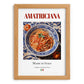 Amatriciana – Italian Pasta, Ristorante Print, set in oak frame
