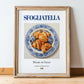 Sfogliatella – Italian Dessert Dish, Brasserie Wall Decor, in wooden frame leaning on the floor