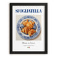 Sfogliatella – Italian Dessert Dish, Brasserie Wall Decor, in sleek black frame