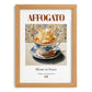 Affogato – Italian Dessert Dish, Farmhouse Kitchen Art, set in oak frame