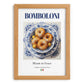 Bomboloni – Italian Dessert Dish, Tavern Print, set in oak frame