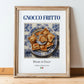 Gnocco fritto – Italian Dish, Restaurant Wall Art, in wooden frame leaning on the floor