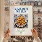 Agnolotti del plin – Italian Pasta, Osteria Illustration, styled in a charming Paris street view