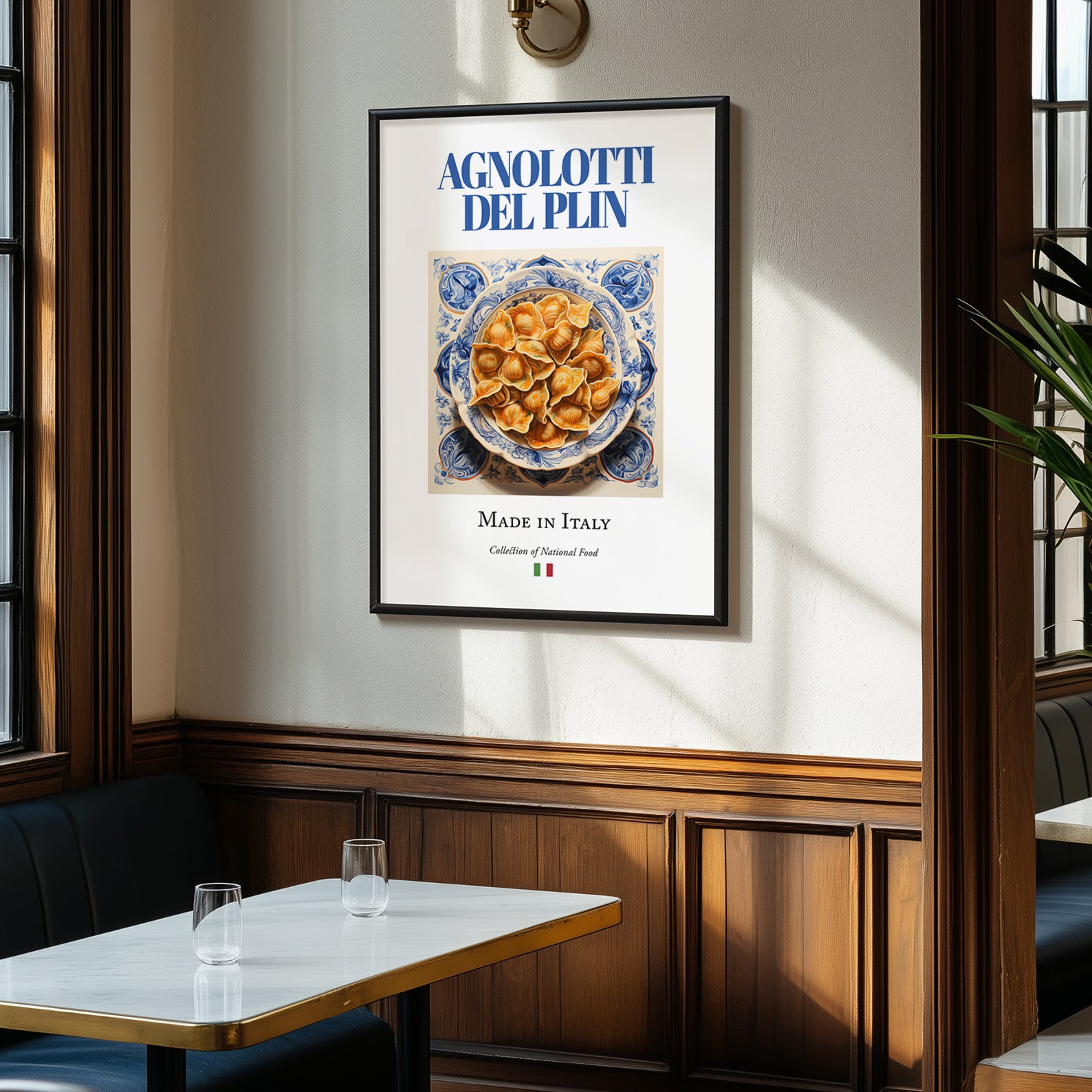 Agnolotti del plin – Italian Pasta, Osteria Illustration, clean layout with no caption