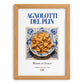 Agnolotti del plin – Italian Pasta, Osteria Illustration, set in oak frame