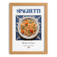 Spaghetti – Italian Pasta, Trattoria Wall Art, set in oak frame
