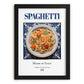 Spaghetti – Italian Pasta, Trattoria Wall Art, in sleek black frame