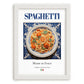 Spaghetti – Italian Pasta, Trattoria Wall Art, placed in minimal white frame