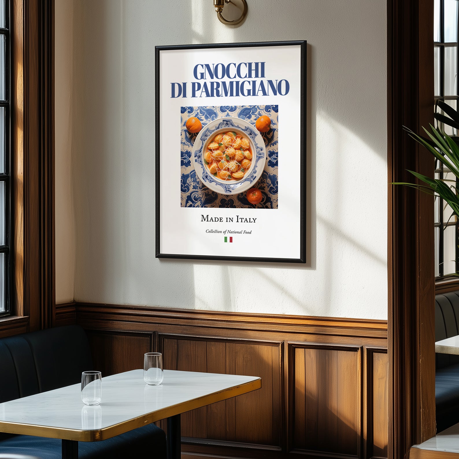 Gnocchi di Parmigiano – Italian Dish, Café Poster, clean layout with no caption