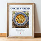 Gnocchi di Polenta – Italian Dish, Bistro Painting, in wooden frame leaning on the floor