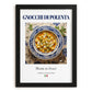 Gnocchi di Polenta – Italian Dish, Bistro Painting, in sleek black frame