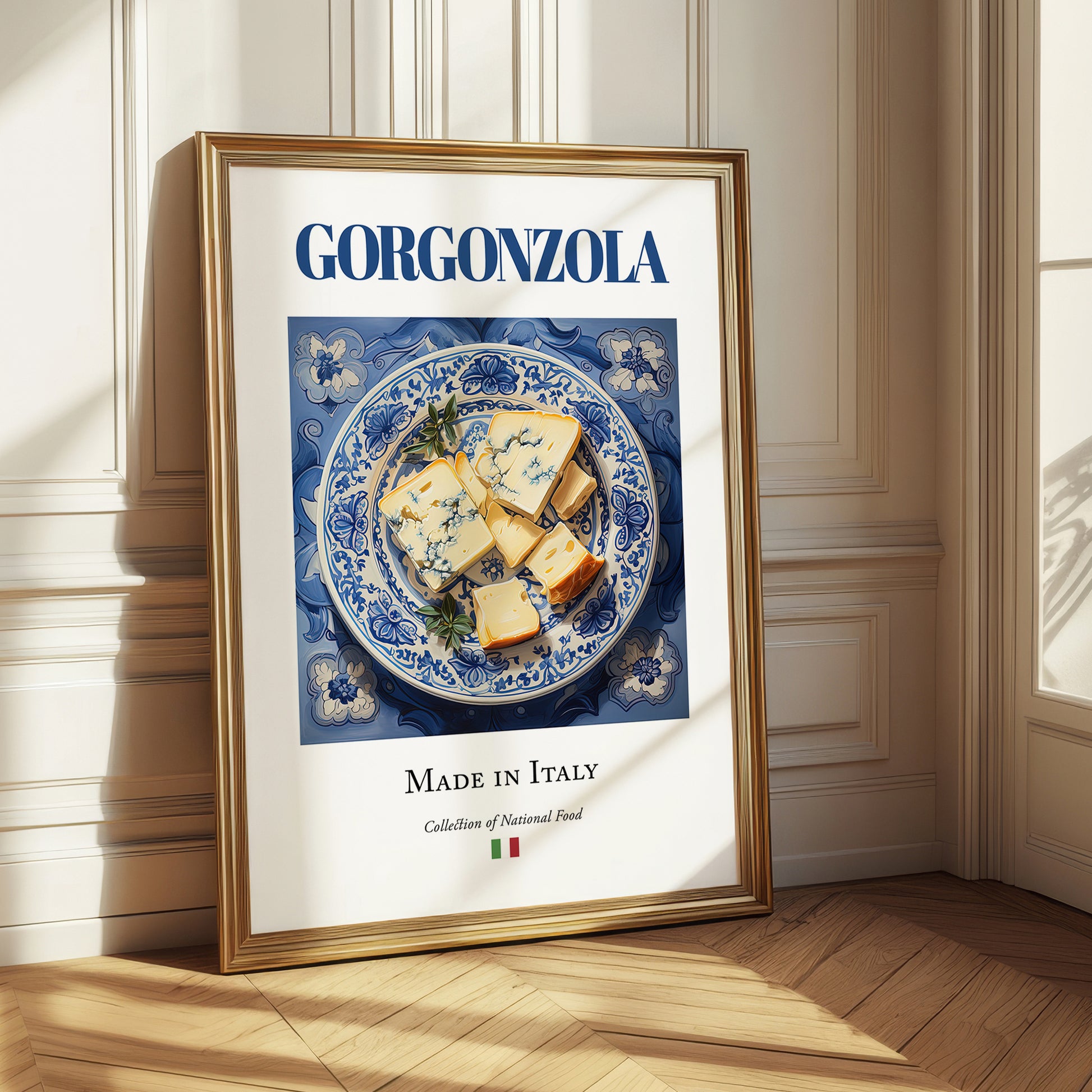 Gorgonzola – Italian Cheese Dish, Farmhouse Kitchen Print