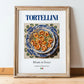 Tortellini – Italian Pasta, Osteria Wall Decor, in wooden frame leaning on the floor