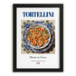 Tortellini – Italian Pasta, Osteria Wall Decor, in sleek black frame
