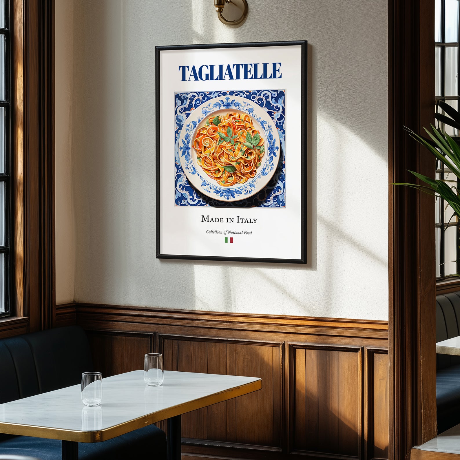 Tagliatelle – Italian Pasta, Trattoria Print, clean layout with no caption