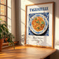Tagliatelle – Italian Pasta, Trattoria Print, no-text version framed in wood