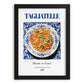 Tagliatelle – Italian Pasta, Trattoria Print, in sleek black frame