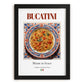 Bucatini – Italian Pasta, Ristorante Painting, in sleek black frame