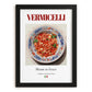 Vermicelli – Italian Pasta, Osteria Print, in sleek black frame