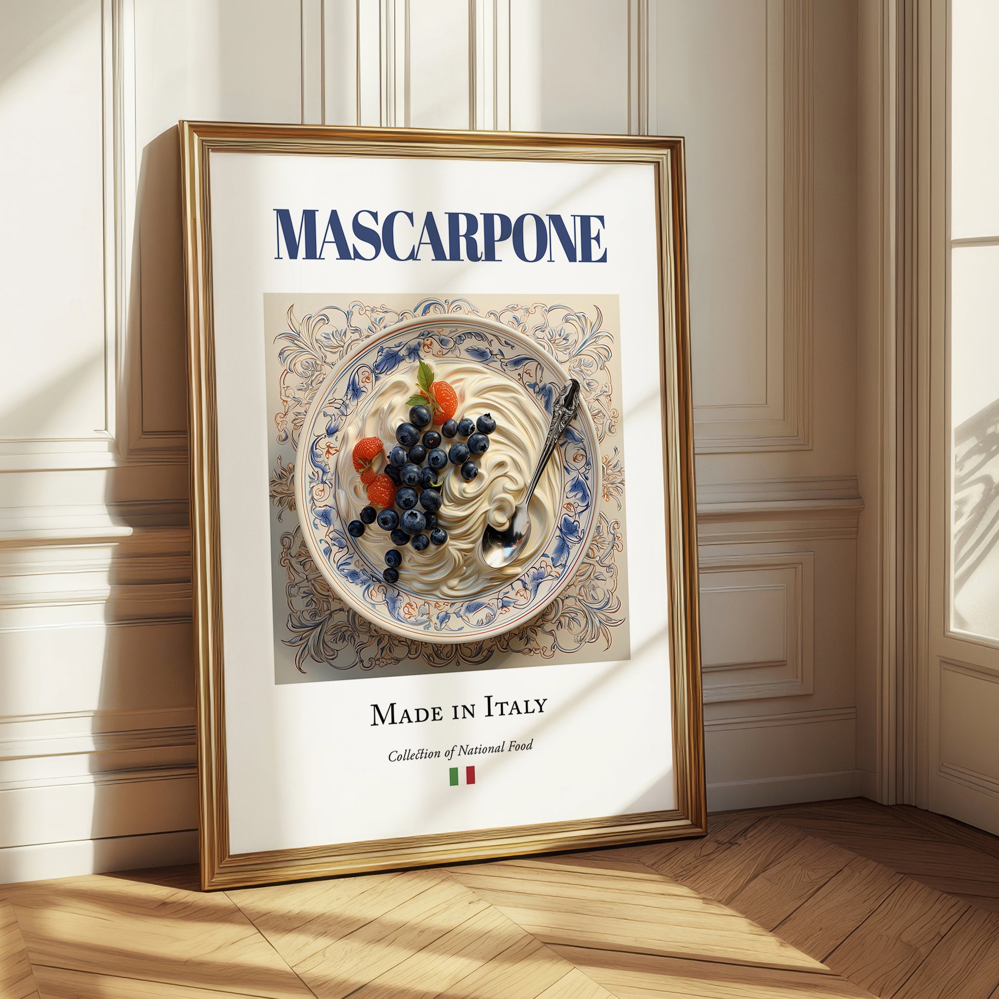 Mascarpone – Italian Cheese Dish, Bistro Wall Art
