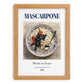Mascarpone – Italian Cheese Dish, Bistro Wall Art, set in oak frame