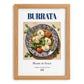 Burrata – Italian Cheese Dish, Tavern Wall Art, set in oak frame