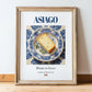 Asiago – Italian Cheese Dish, Tavern Wall Decor, in wooden frame leaning on the floor