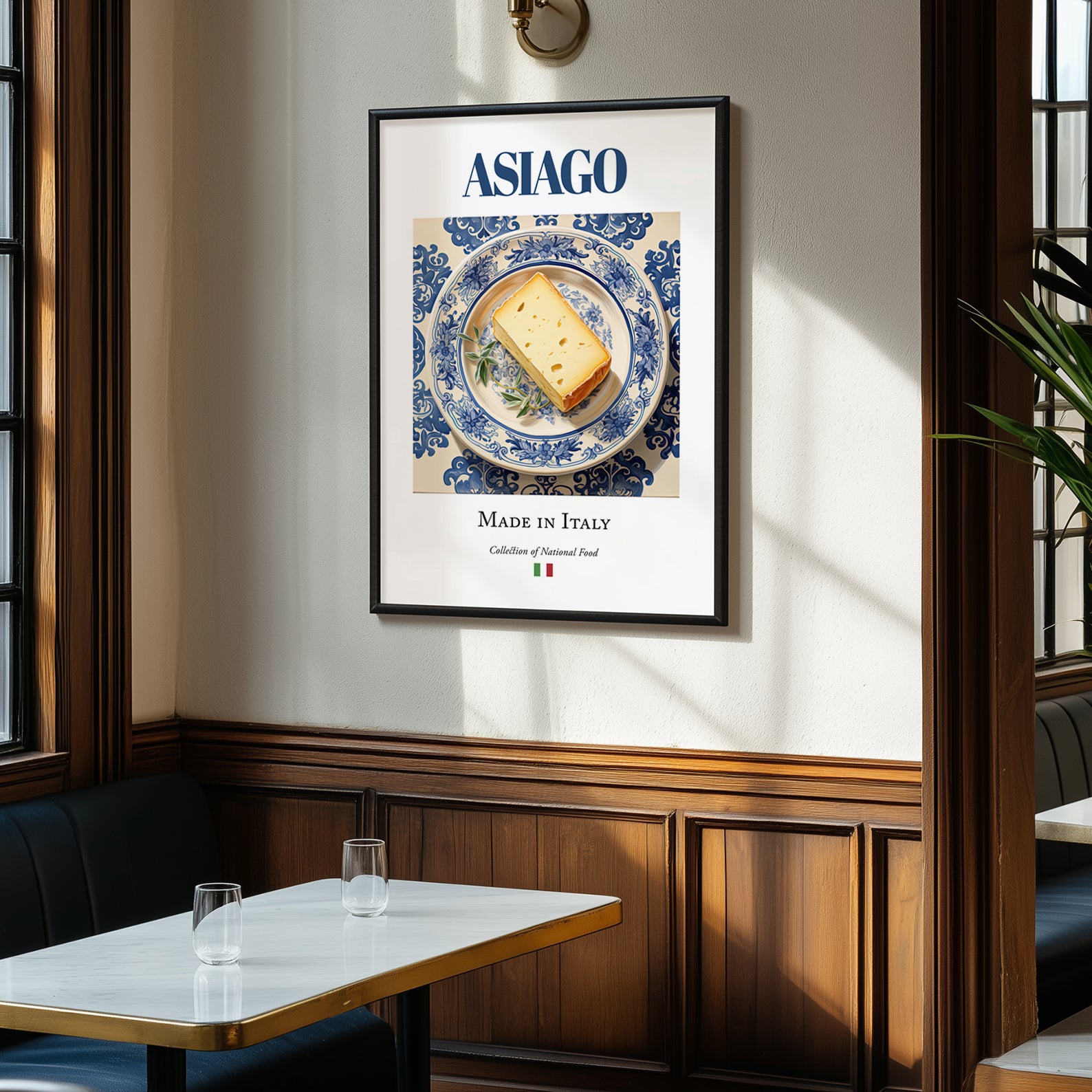 Asiago – Italian Cheese Dish, Tavern Wall Decor, clean layout with no caption